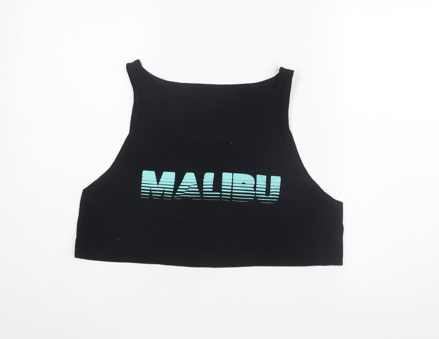 Womens UK Size One Size American Apparel Black Cropped Tank