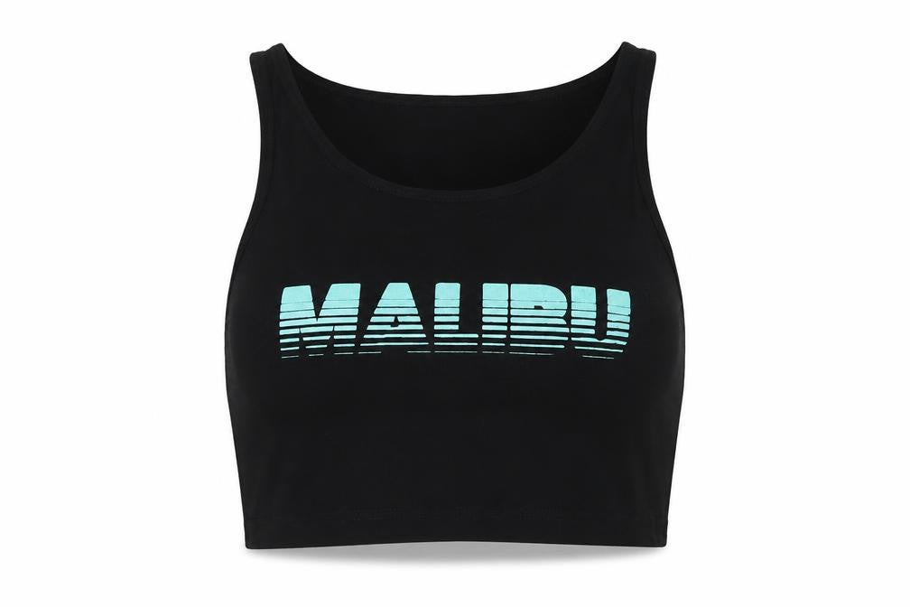 Womens UK Size One Size American Apparel Black Cropped Tank