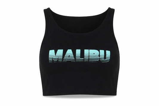 Womens UK Size One Size American Apparel Black Cropped Tank