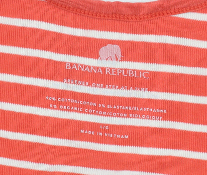 Banana Republic Women’s Red Striped Tank Camisole L