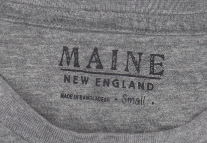 Maine New England Men's Grey Short Sleeve T-Shirt Small