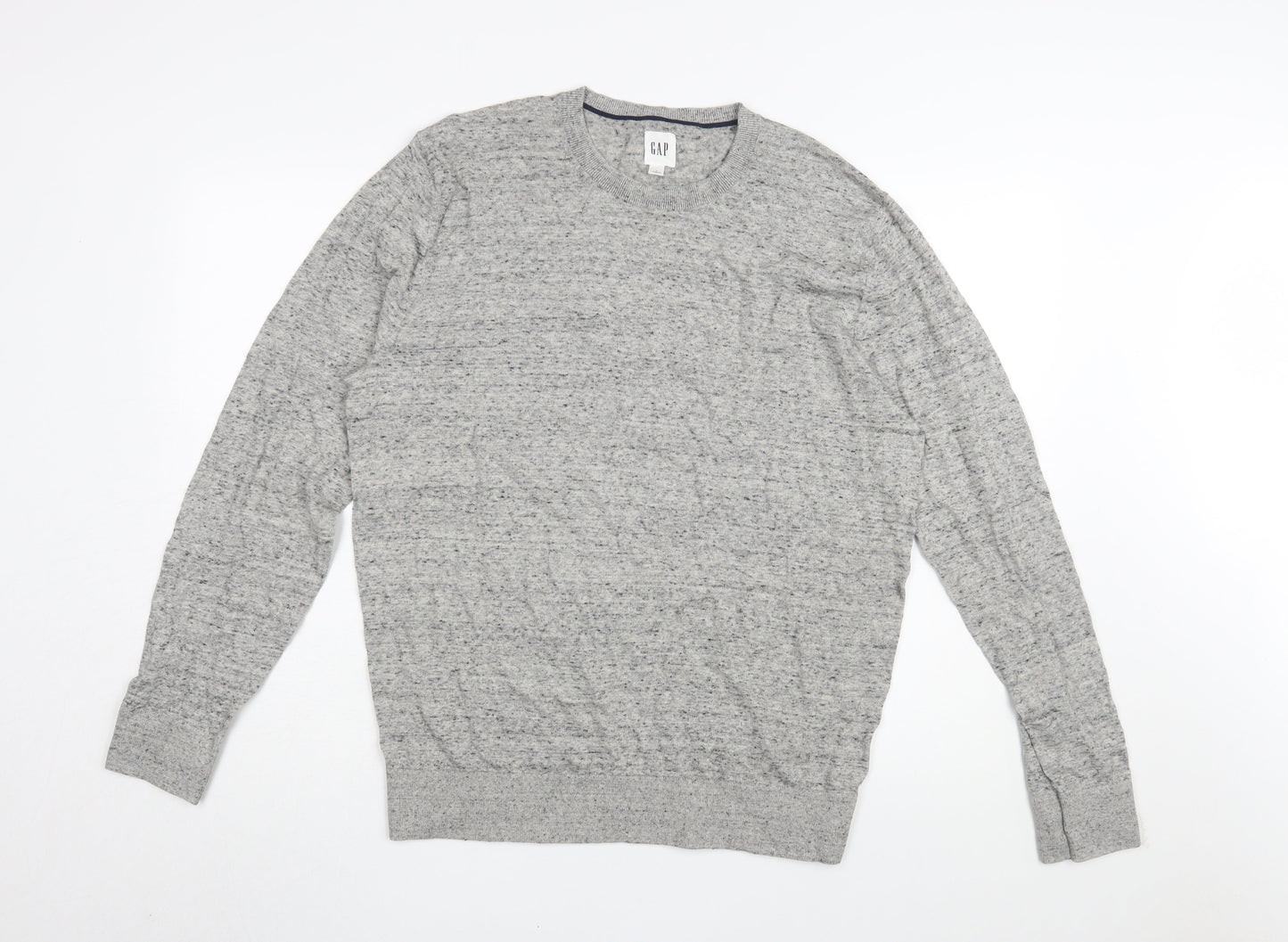 Gap Men's Grey Pullover Jumper, M, Cotton Blend