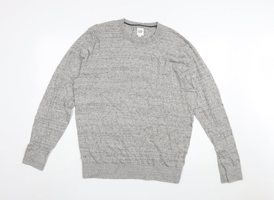 Gap Men's Grey Pullover Jumper, M, Cotton Blend