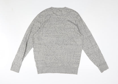Gap Men's Grey Pullover Jumper, M, Cotton Blend