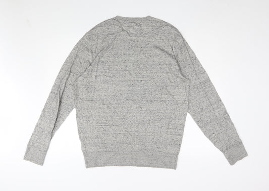 Gap Men's Grey Pullover Jumper, M, Cotton Blend