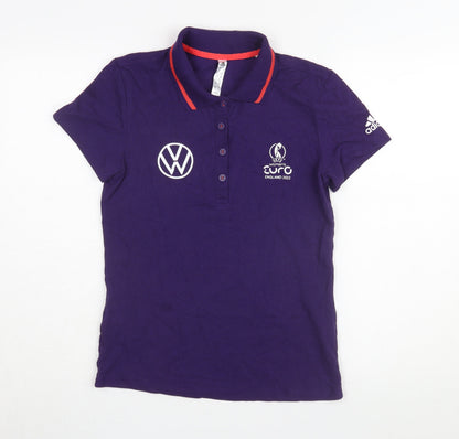 Womens UK Size S adidas Purple Basic Polo