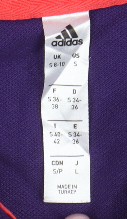 Womens UK Size S adidas Purple Basic Polo