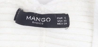 Womens UK Size S Mango Ivory Pullover Jumper