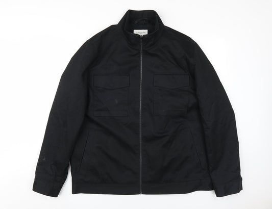 Mens UK Size XL Marks and Spencer Black Military Jacket