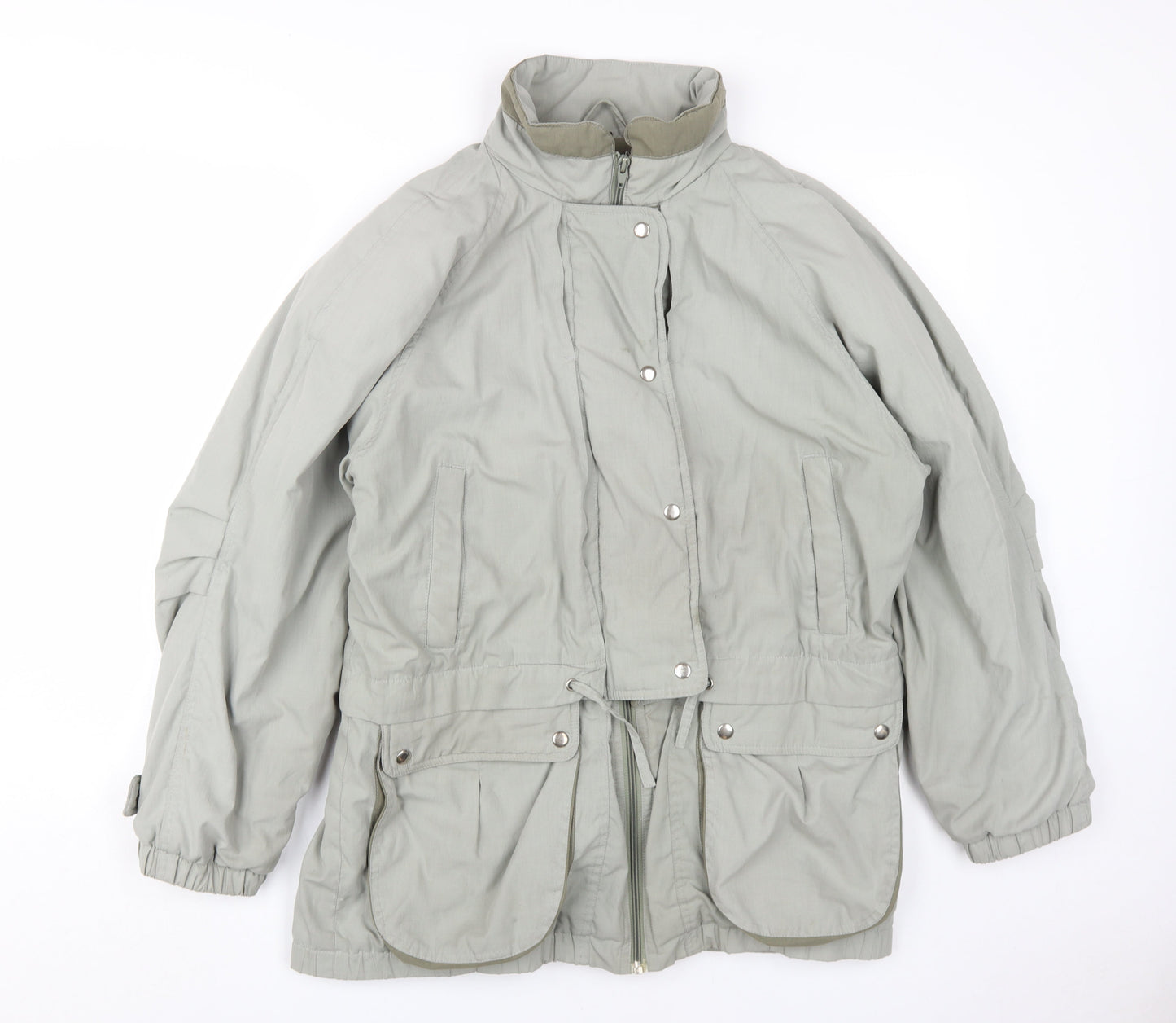 Nuage Women's Green Parka Jacket, Size 12, Relaxed Fit