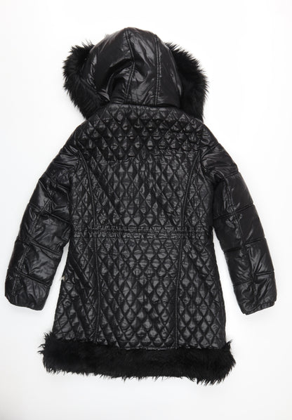 Womens UK Size 10 River Island Black Quilted Coat