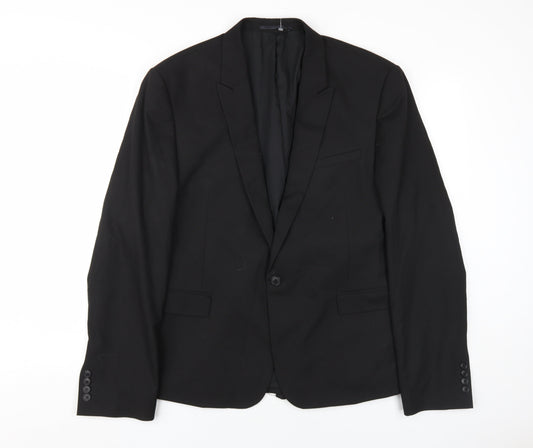 ASOS Black Men's Blazer, Size 44, Formal Wear