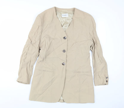 Womens UK Size 10 Planet Beige Basic Jacket