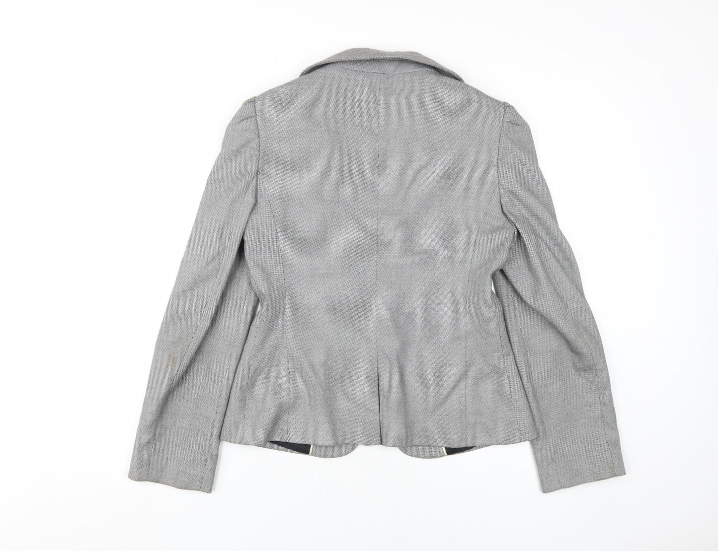 Next Women's Grey Blazer Shawl Lapel Suit Jacket Size 10