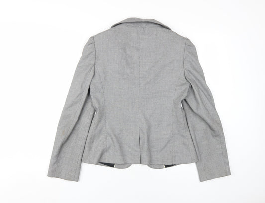 Next Women's Grey Blazer Shawl Lapel Suit Jacket Size 10