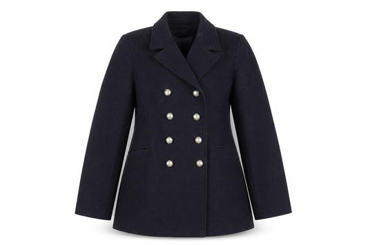 Womens UK Size 6 Zara Black Pea Coat