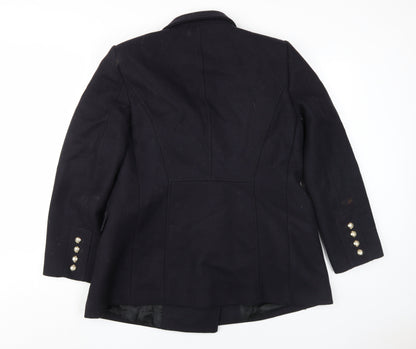 Womens UK Size 6 Zara Black Pea Coat
