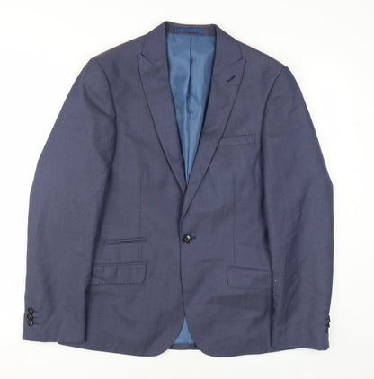 Mens UK Size 36 Marks and Spencer Regular Blue Suit Jacket