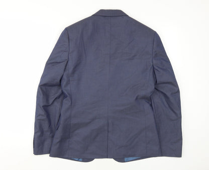 Mens UK Size 36 Marks and Spencer Regular Blue Suit Jacket