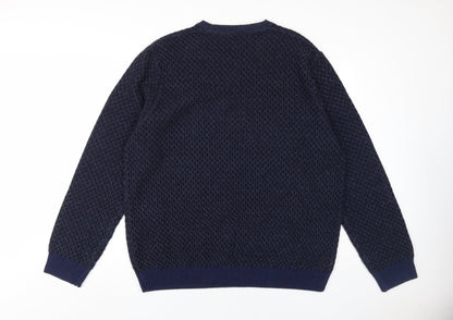 M&S Men’s Blue 2XL Cable-Knit Pullover Jumper