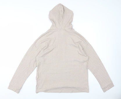 Lipsy Women's Beige Hoodie UK 12 - Stylish & Comfortable