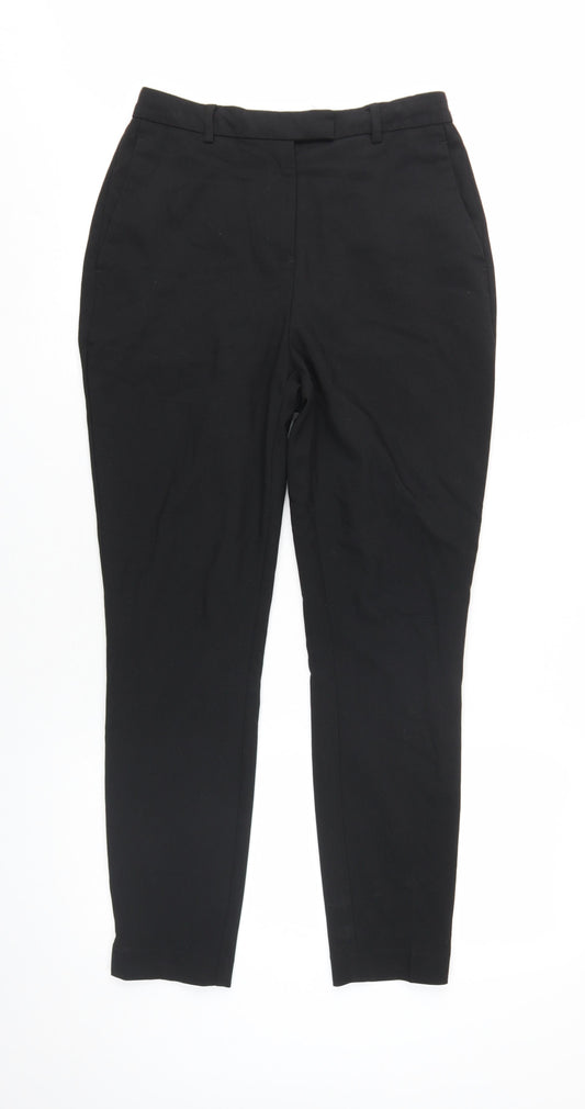 Womens UK Size 8 NEXT Regular Fit Straight Black Trousers