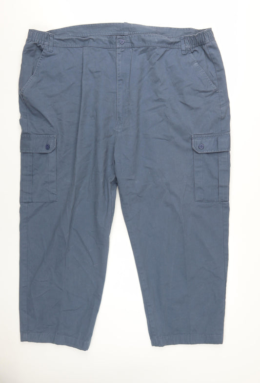 Pegasus Men's Blue Cargo Trousers, Size 50, Cotton
