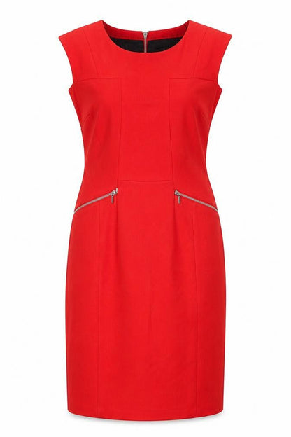 Next Red Knee Length Women's Sheath Dress Size 8