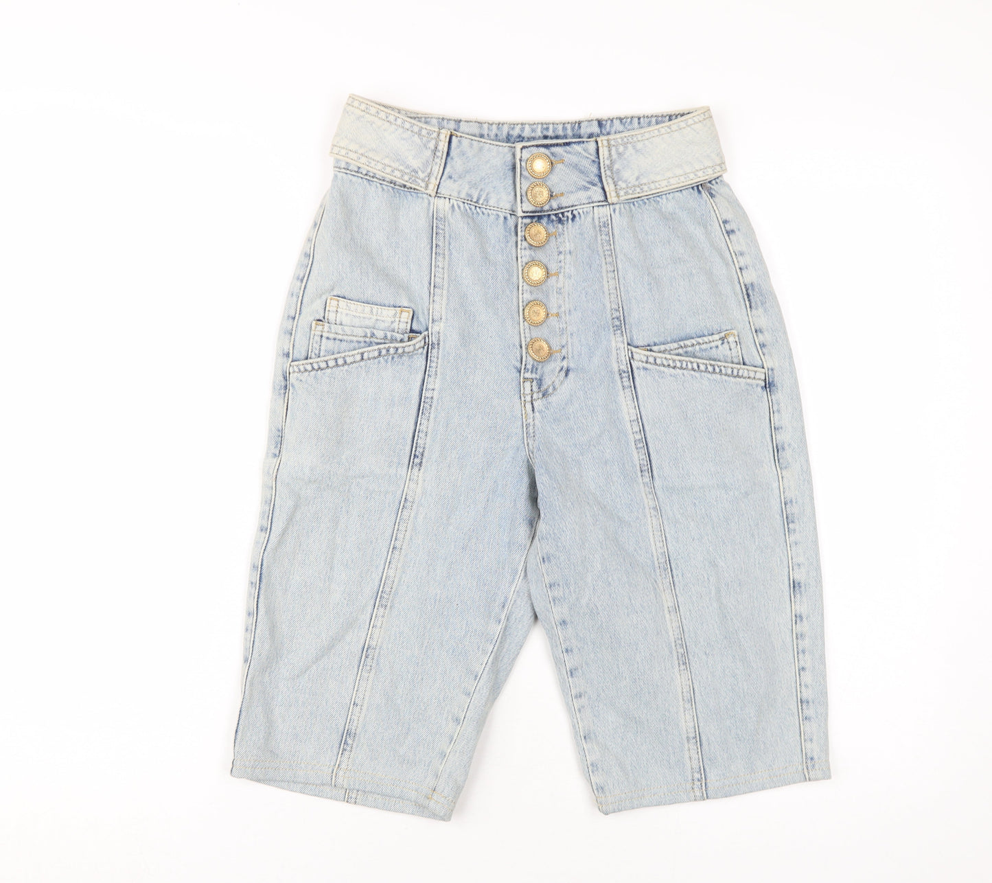 River Island Women's Blue Cropped Jeans, Size 8