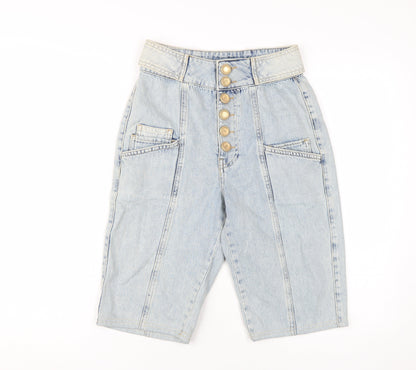 River Island Women's Blue Cropped Jeans, Size 8