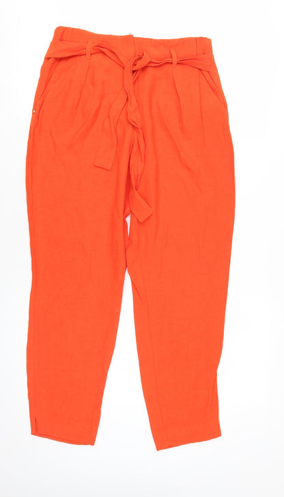 River Island Women's Orange Paperbag Trousers