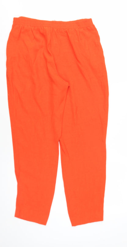 River Island Women's Orange Paperbag Trousers