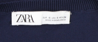 Womens UK Size S Zara Blue Pullover Jumper