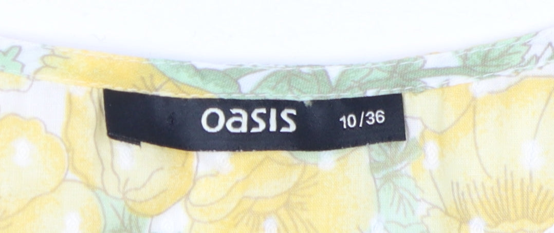 Womens UK Size 12 Oasis Yellow Tunic Blouse