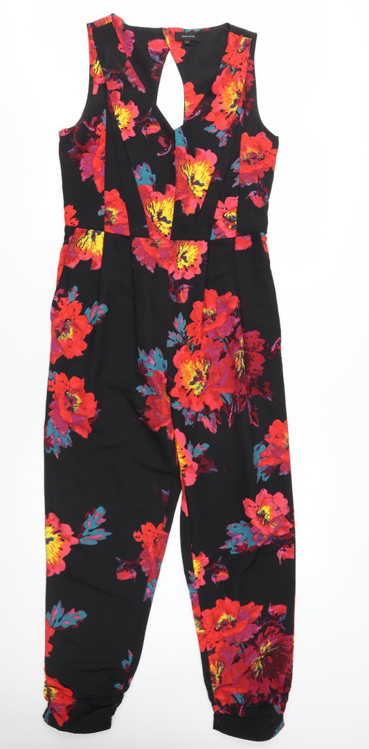 River Island Women's Black Floral Jumpsuit Size 12