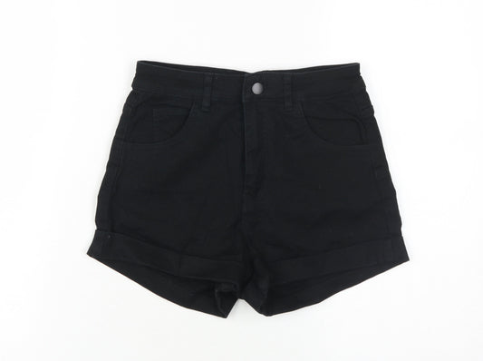 H&M Women's Black Chino Stretch Shorts, Size 6