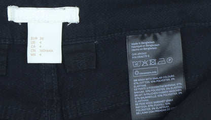 H&M Women's Black Chino Stretch Shorts, Size 6