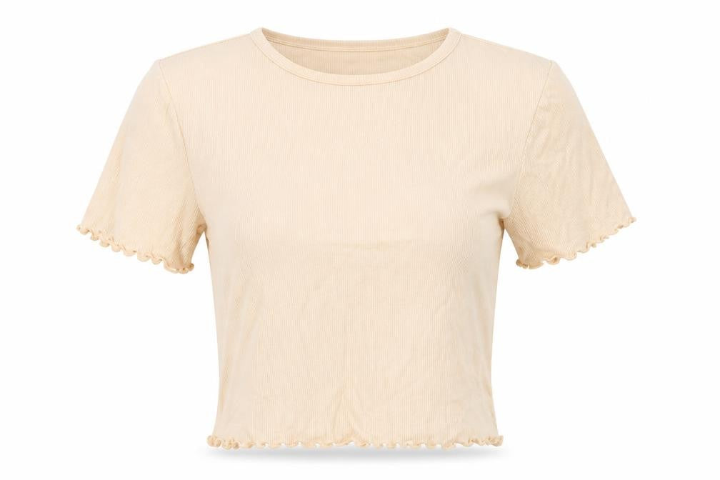 Womens UK Size S Kookai Beige Basic T-Shirt