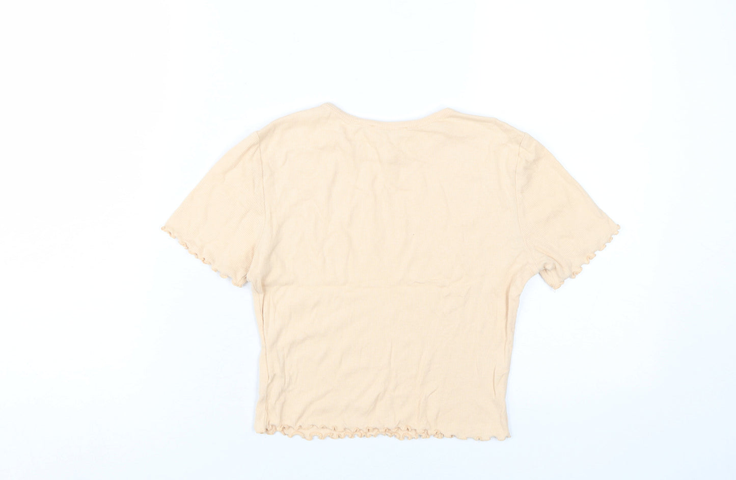 Womens UK Size S Kookai Beige Basic T-Shirt