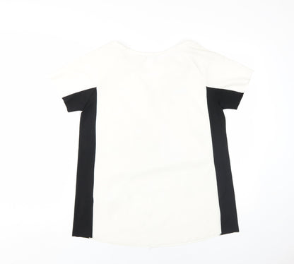 Womens UK Size M Zara Multicoloured Basic T-Shirt