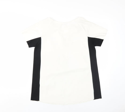 Womens UK Size M Zara Multicoloured Basic T-Shirt