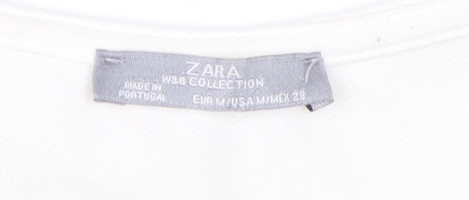 Womens UK Size M Zara Multicoloured Basic T-Shirt