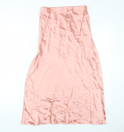 H&M Women's Pink Midi Pencil Skirt, Size 10, Viscose