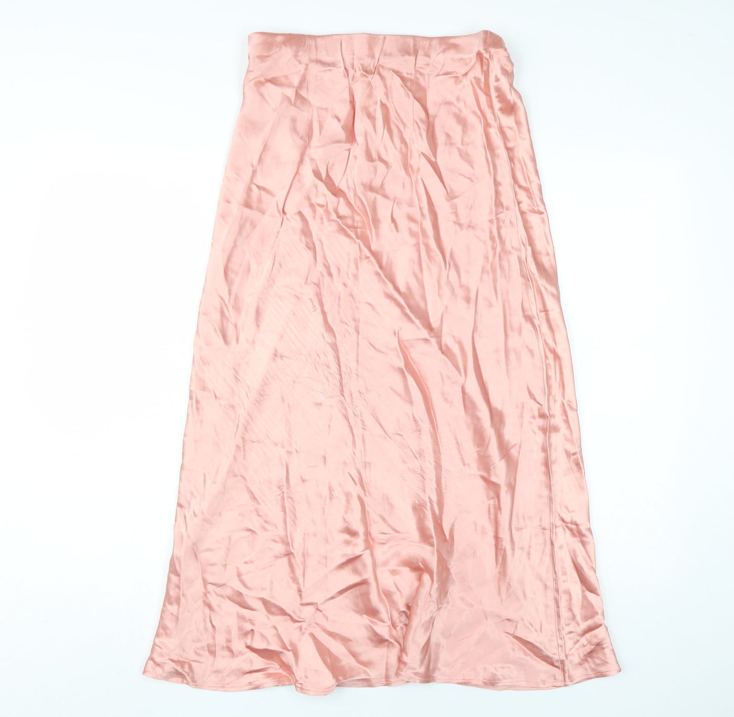 H&M Women's Pink Midi Pencil Skirt, Size 10, Viscose