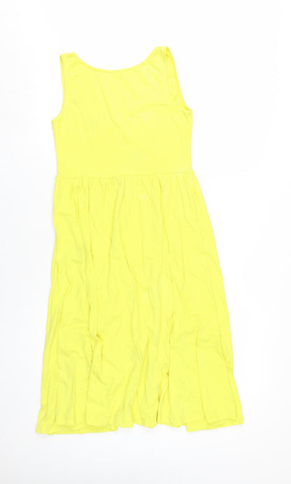 ASOS Women's Yellow Midi A-Line Dress Size 10