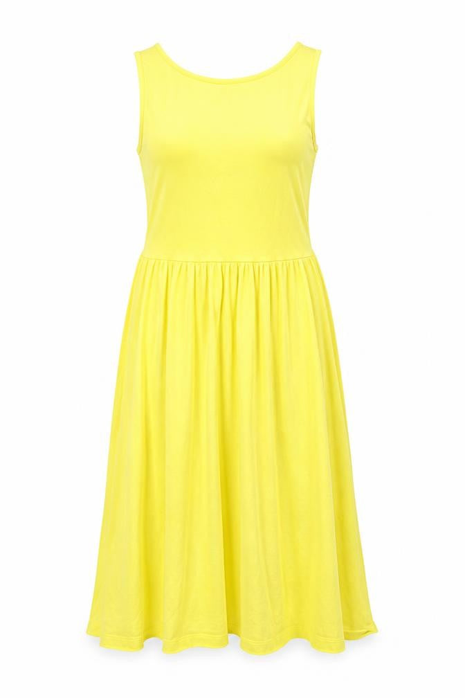 ASOS Women's Yellow Midi A-Line Dress Size 10