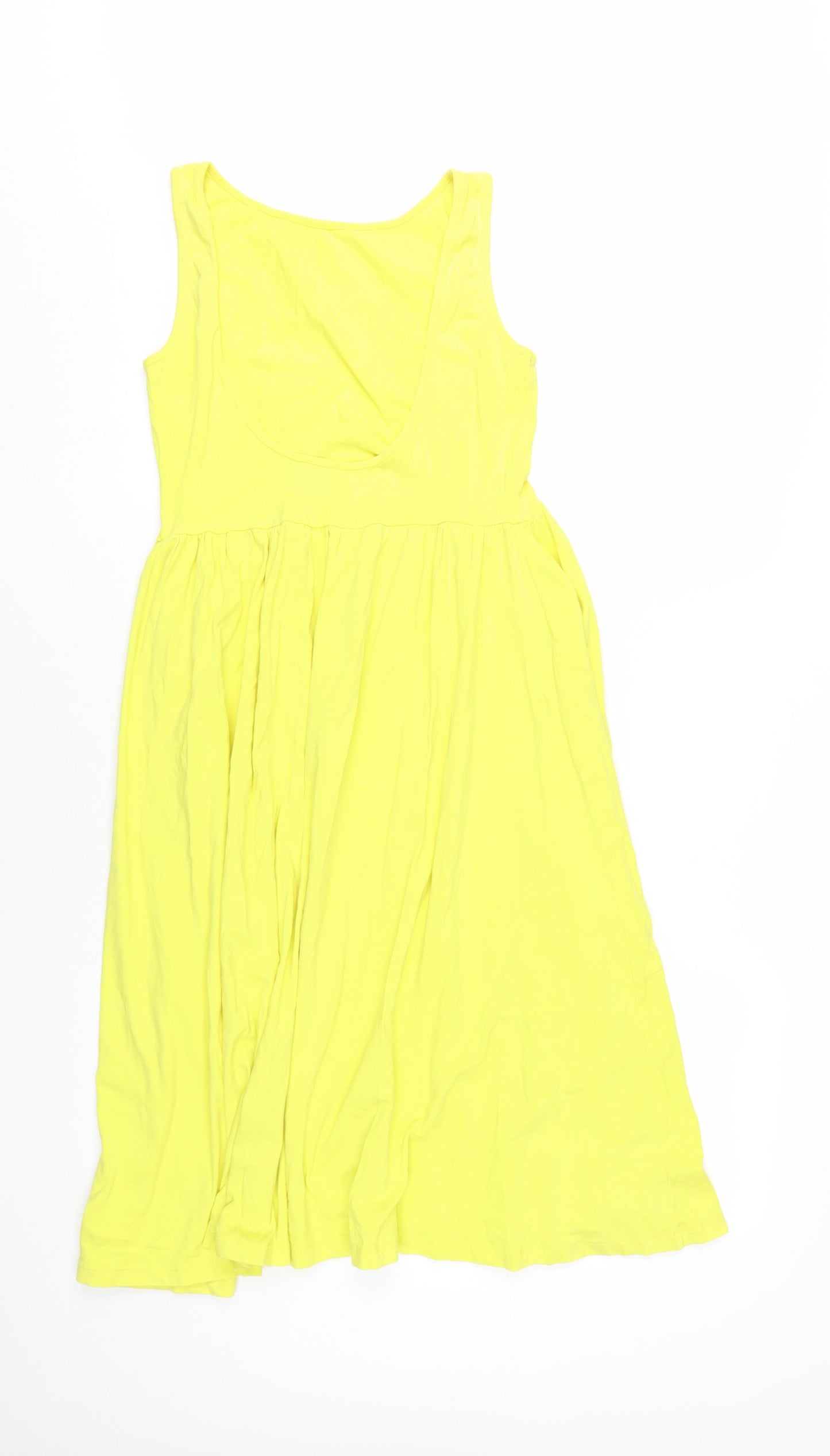 ASOS Women's Yellow Midi A-Line Dress Size 10