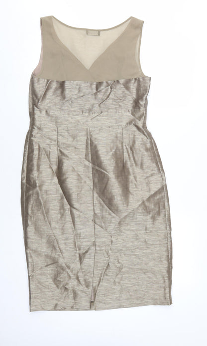 Principles Women's Beige Sleeveless Sheath Dress Size 12