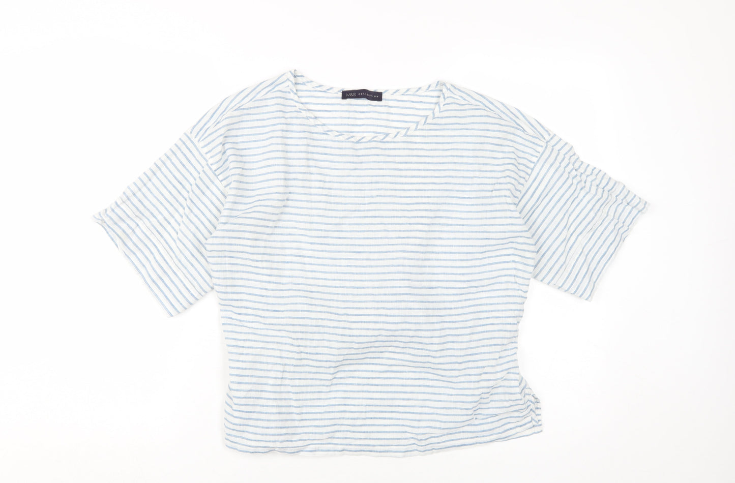 Womens UK Size 10 Marks and Spencer White Basic Blouse