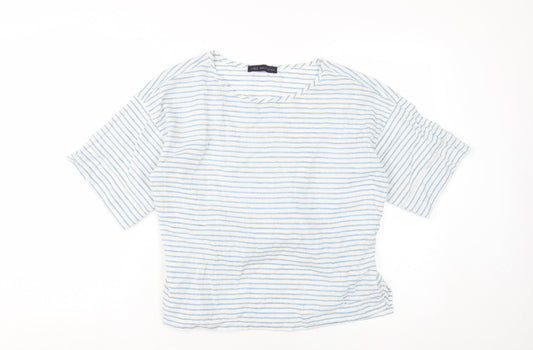 Womens UK Size 10 Marks and Spencer White Basic Blouse